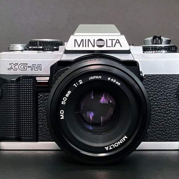 Minolta XG-M 35mm Film SLR Camera w/ Minolta MD 50mm f:2 Lens _ Excellent! - Picture 1 of 10